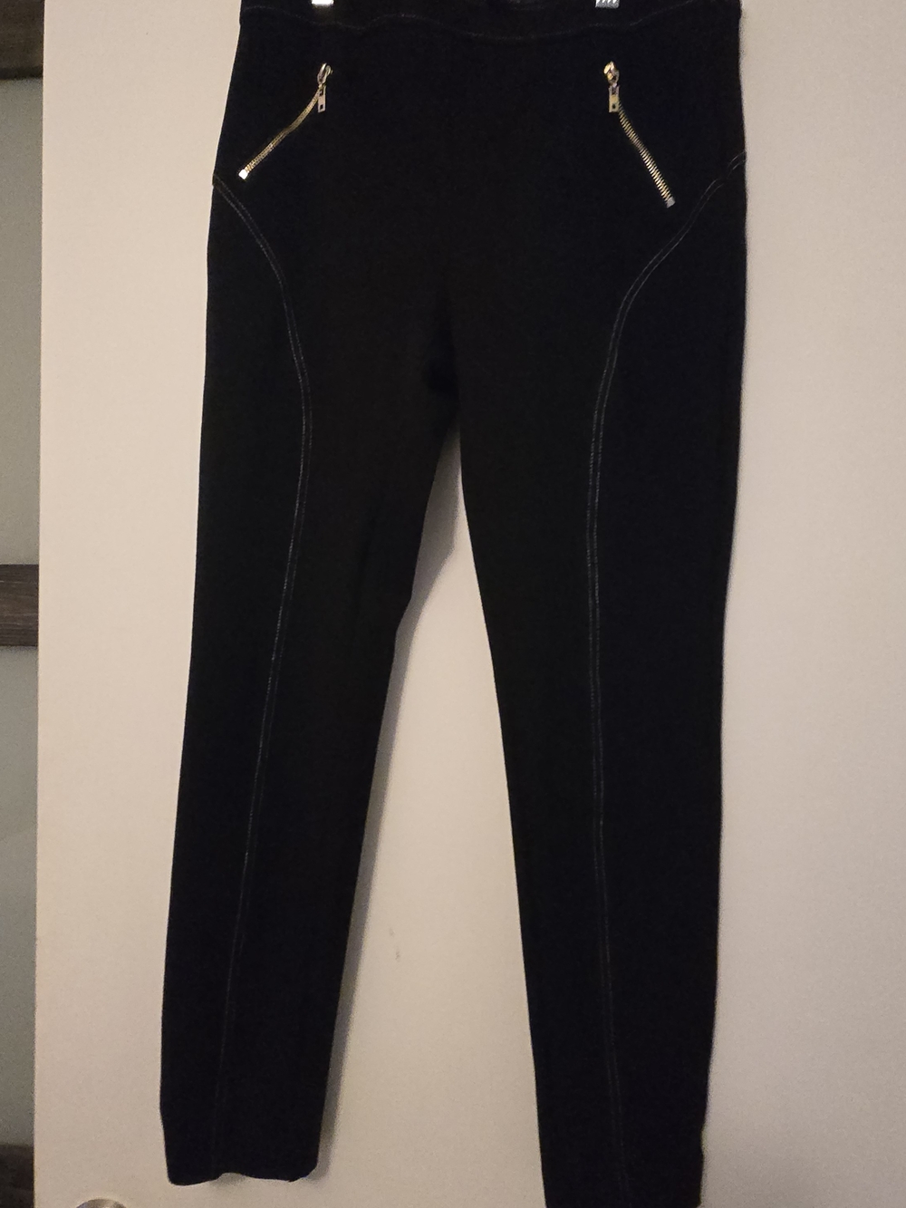 Tommy Hilfiger contrast-stitch Slim Ponte Pants with Zip Pocket Detail